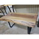live edge walnut wood bench