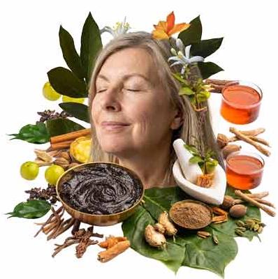 Abstract women in ayurveda