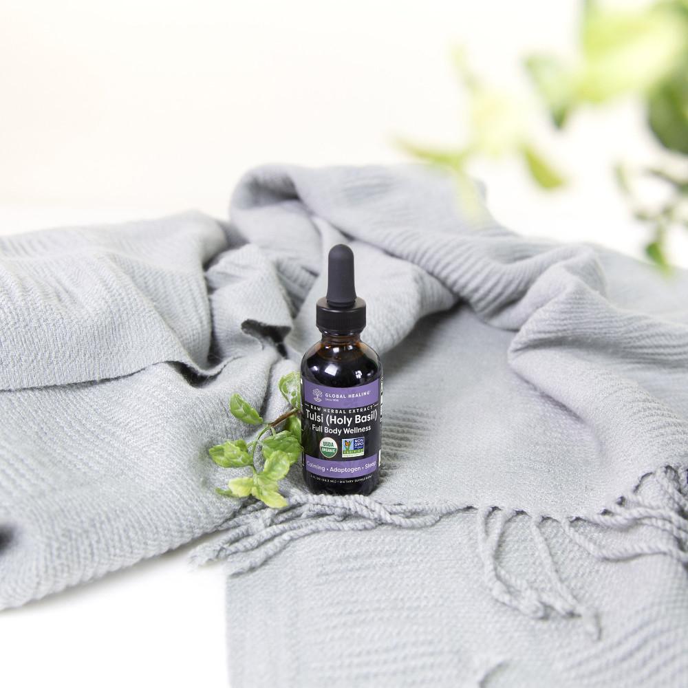 Global Healing Tulsi/Holy Basil Bottle Lifestyle Image 1