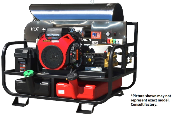 Pressure Pro Super Skid Hot Washer 5000 PSI at 5 GPM