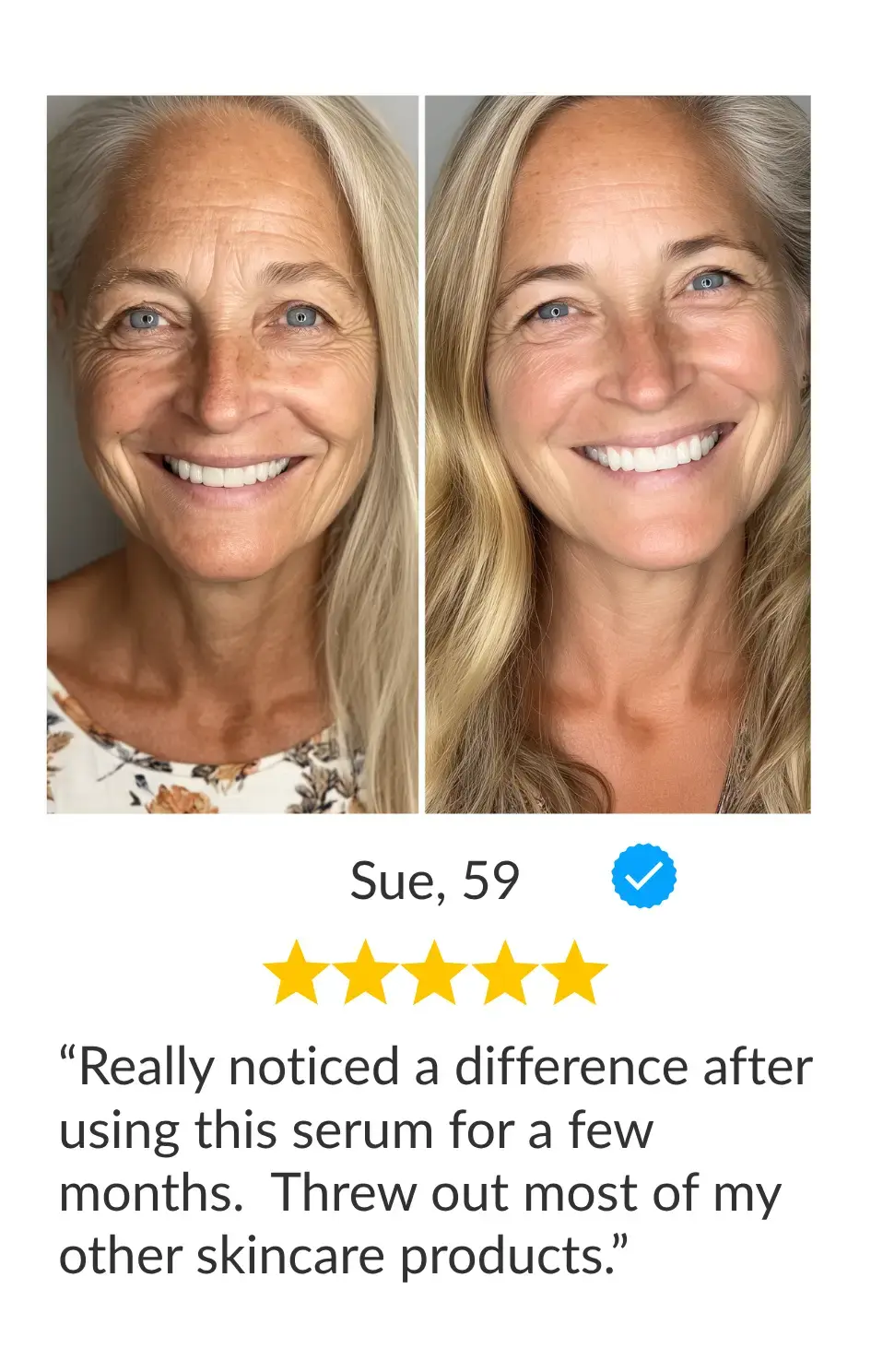 before after image showing long full lashes