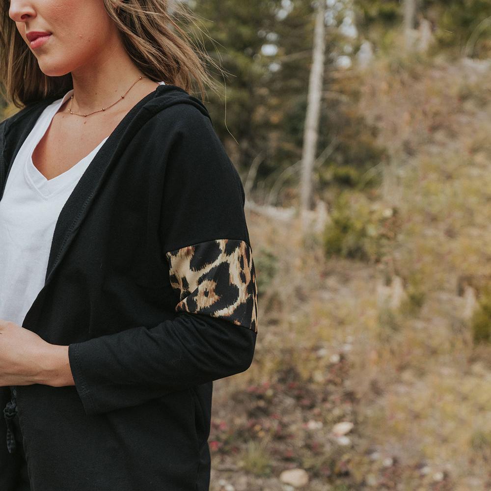 Rosie Leopard Hoody (Black)