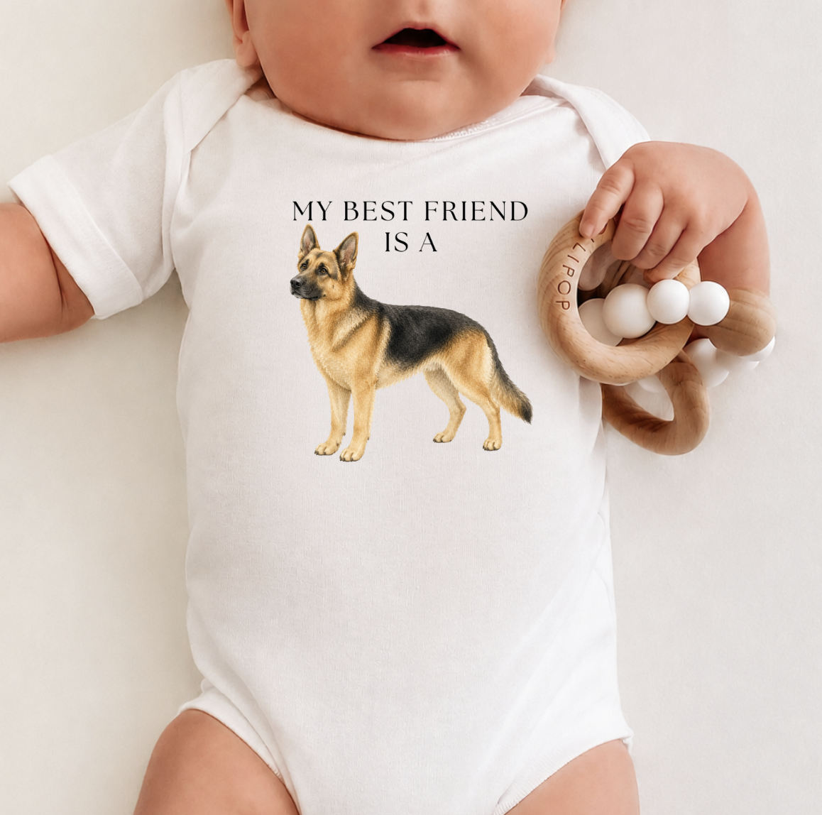 My Best Friend is a German Shepherd - Rescue Dog - Baby Outfit - Baby Shower Gift -Dog Nursery - Shepherd - Dog