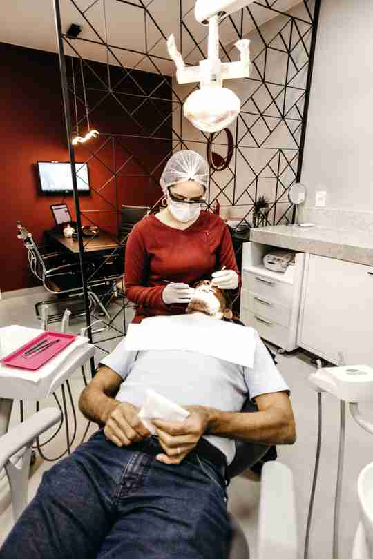 Dentist Working on a Patient