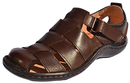 Fado - Men brown closed toe sandal - Reindeer Leather