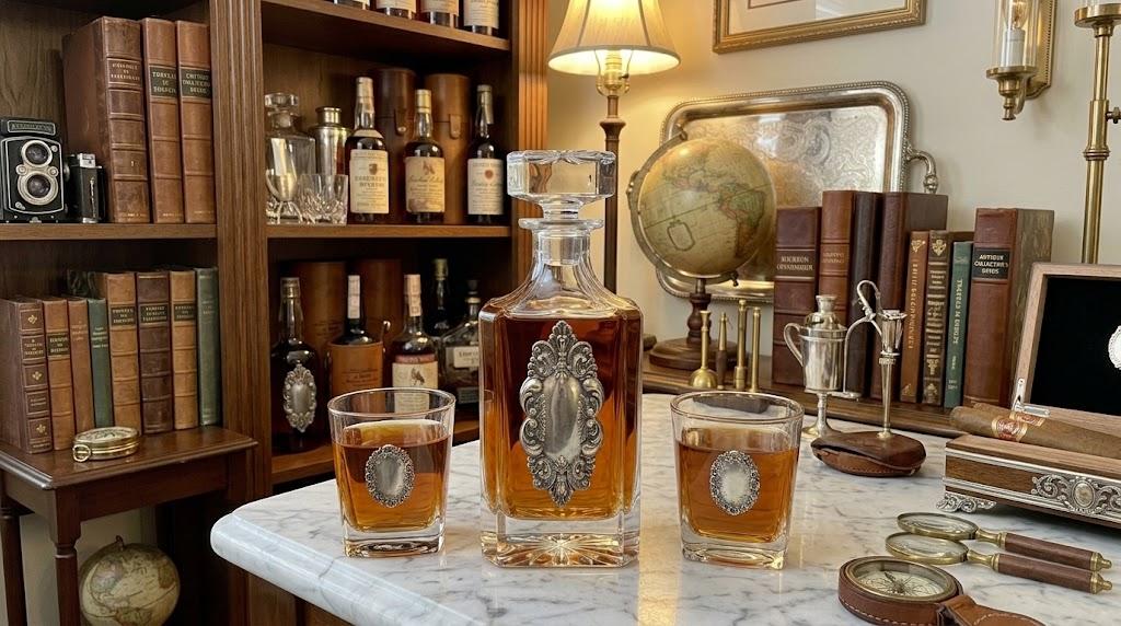 Vintage Medallion Decanter Set for Antique Lover