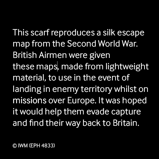 WWII Escape Map Scarf for Sale - WW2 Silk escape maps evasion 