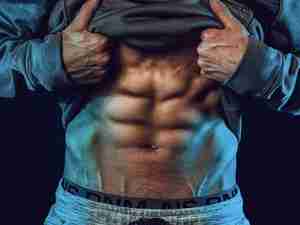 gained muscle abs male six-pack abs