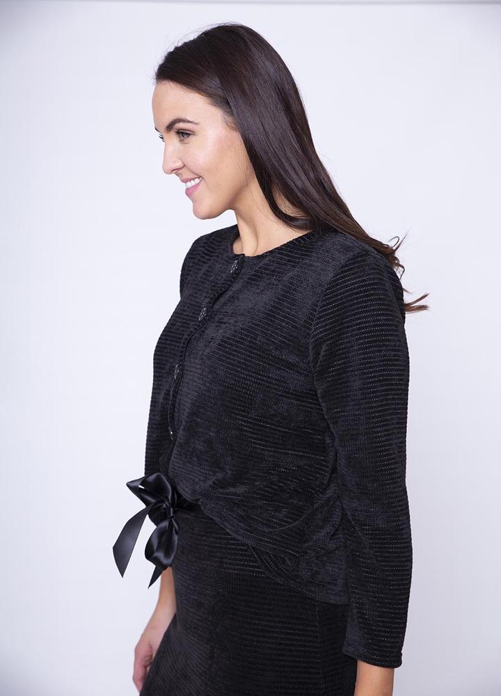 Velour Jacket in Black