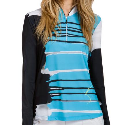 Jamie Sadock Long Sleeve Solar Polo - Canyon