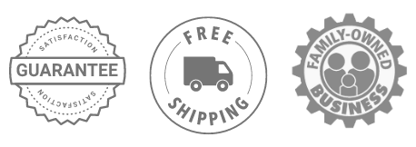satisfaction guaranteed, free shipping, family business