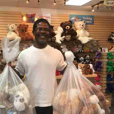 Renarldo from Lake Highlands dropped by and picked up a couple bags of plush.