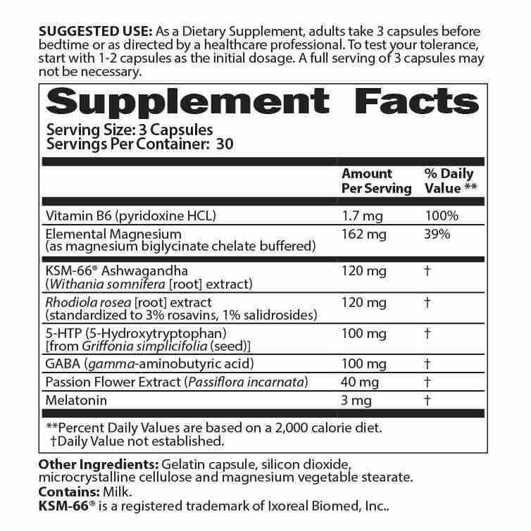 Mag R&R Supplement Facts