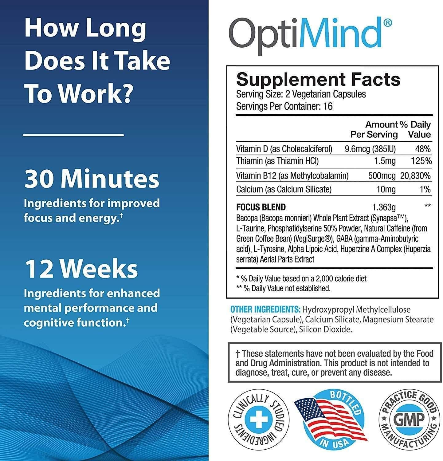 OptiMind Nootropic Energy Supplement - Alternascript