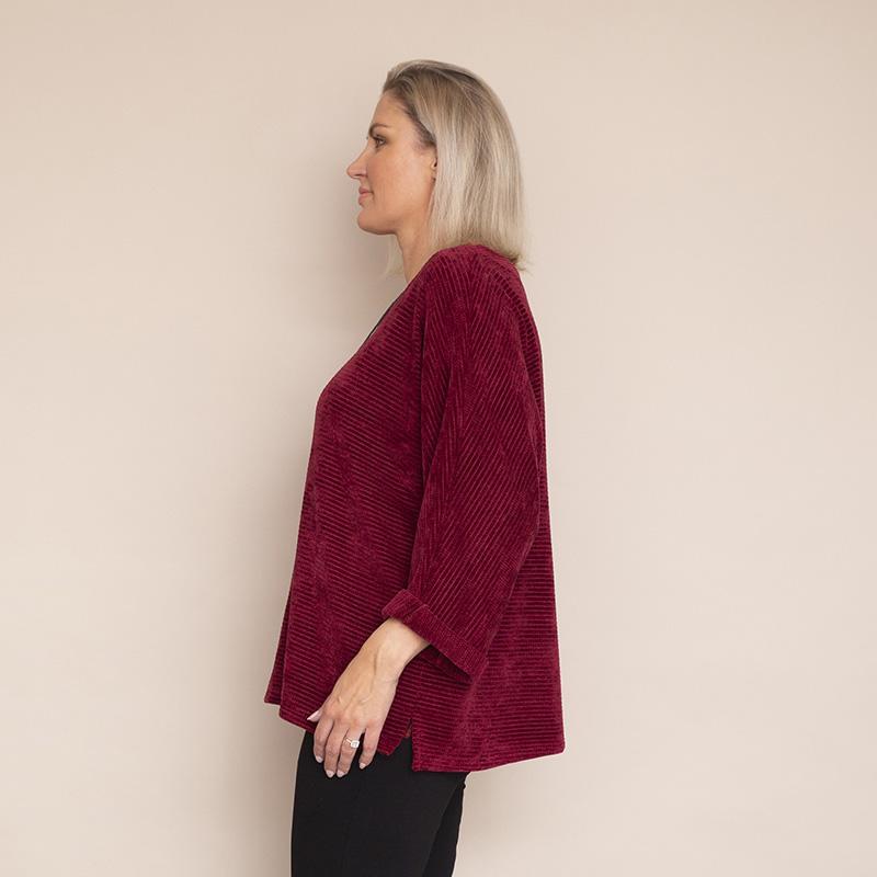 Emily Vevet Top (Wine)