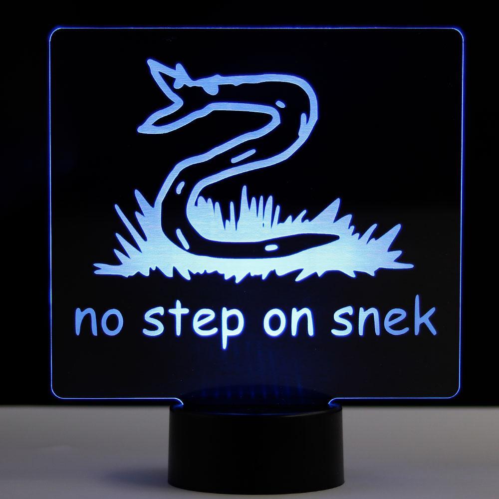 patriotic led acrylic sign no step on snek