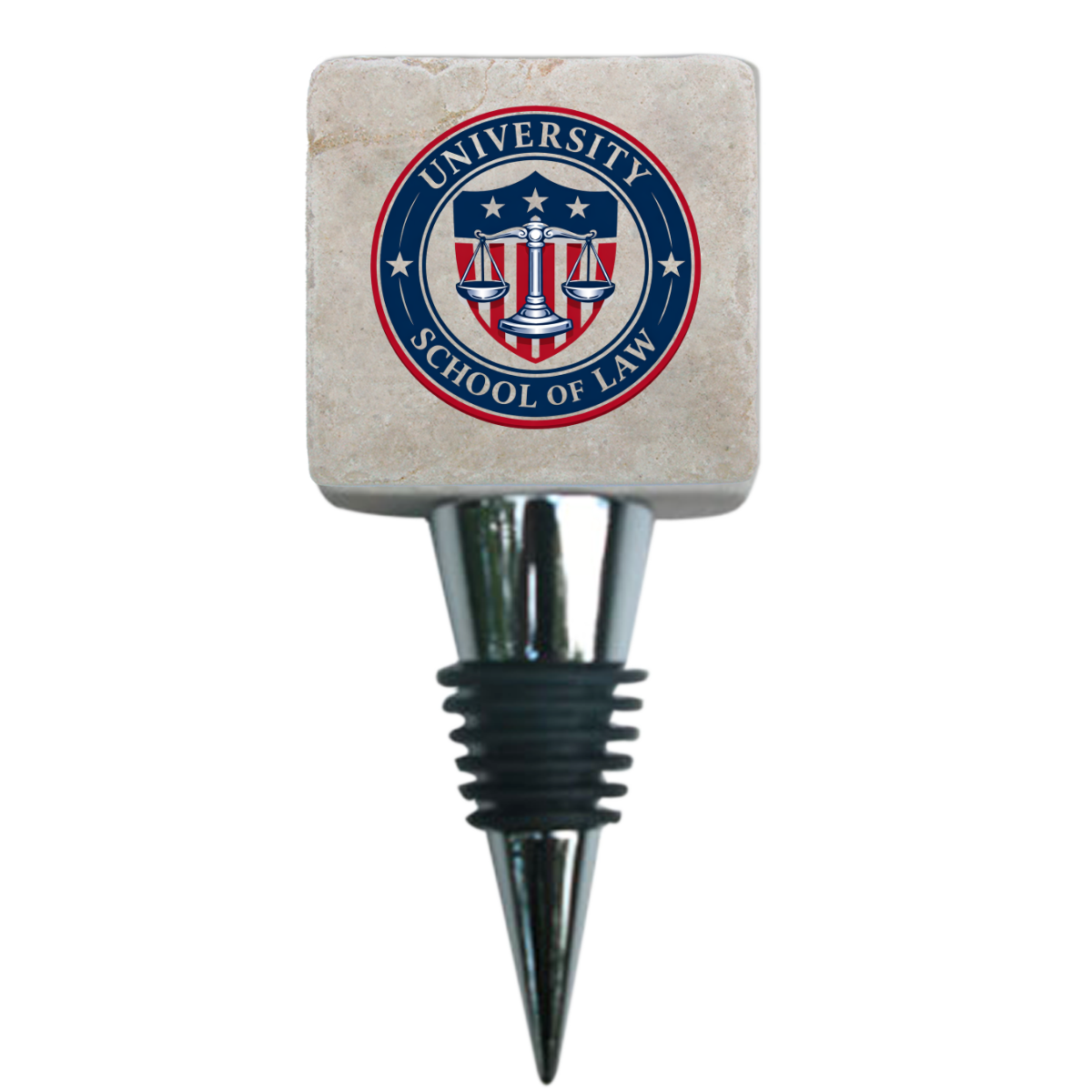 Custom Marble Bottle Stopper for Law School