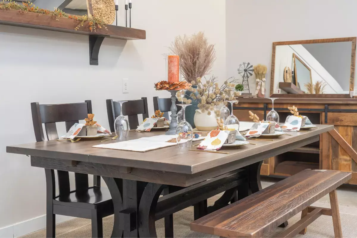 wormy maple farmhouse table