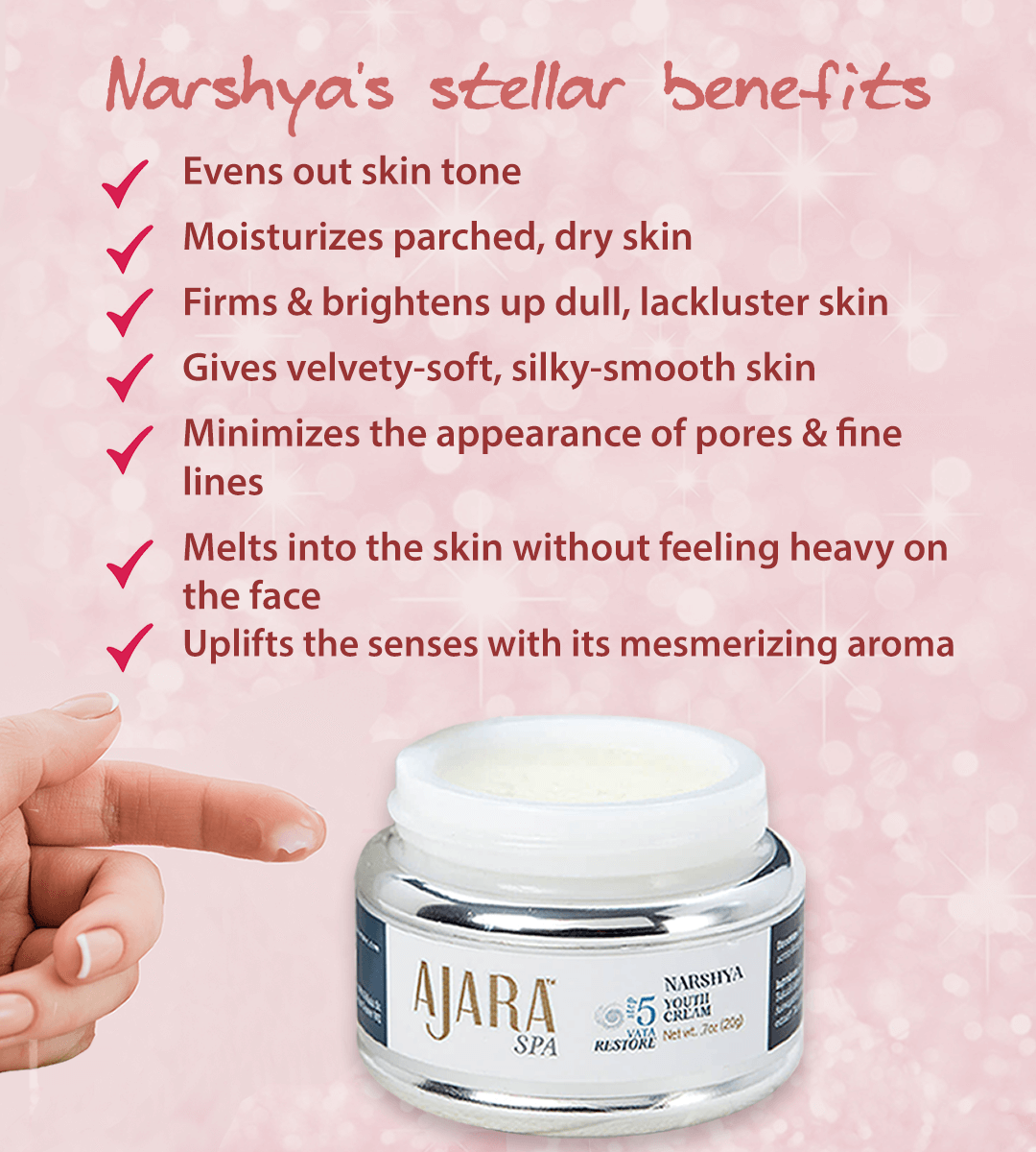 Minimize the appearance of fine lines & pores with Narshya Youth Cream