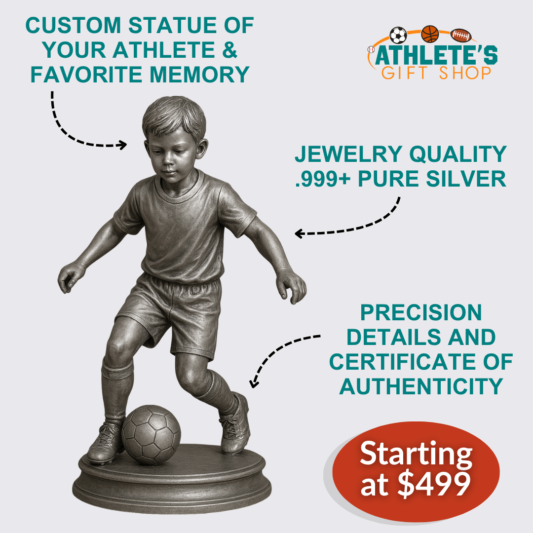 Custom Silver Athlete Statue - Athlete's Gift Shop