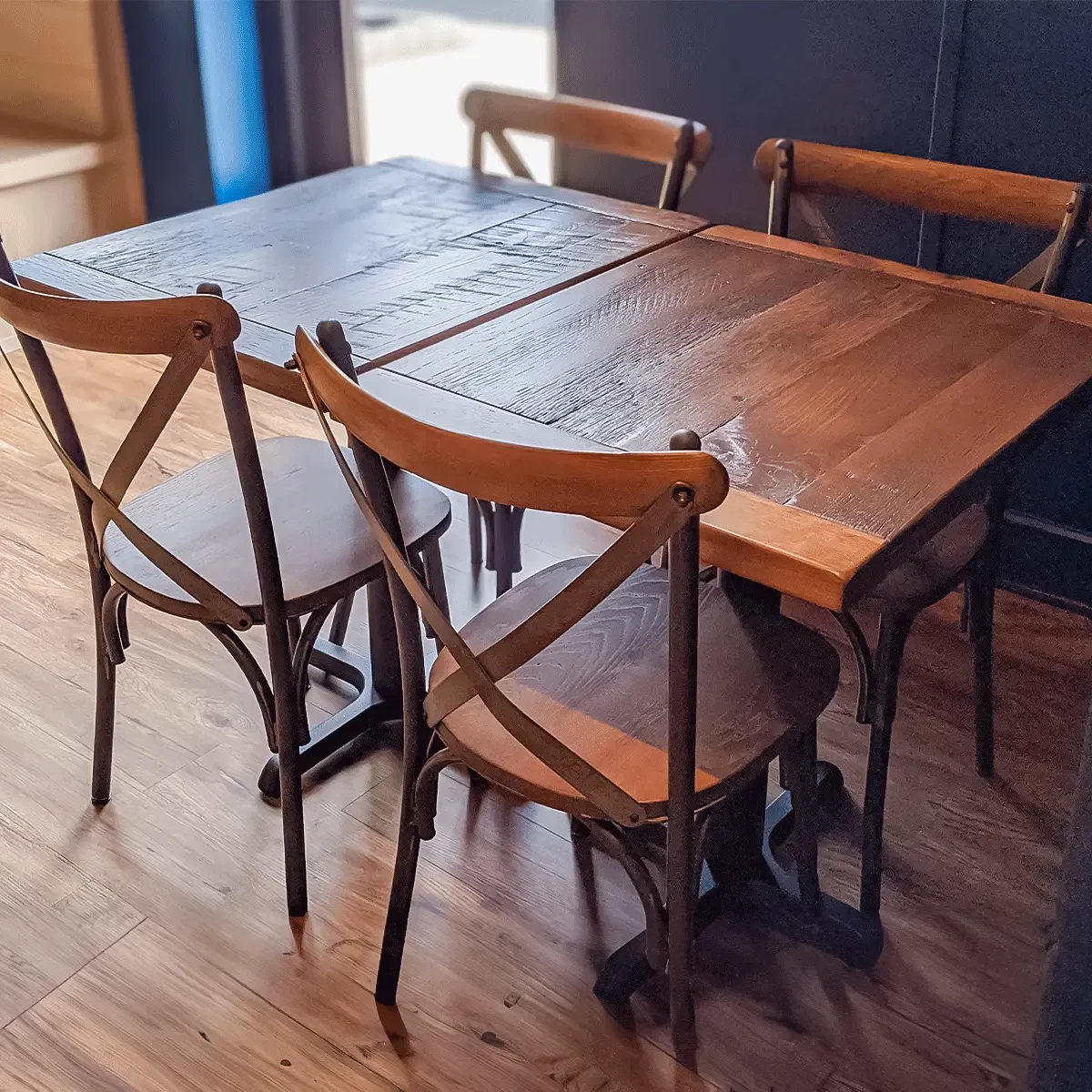 Square Barn Wood Cafe Tables