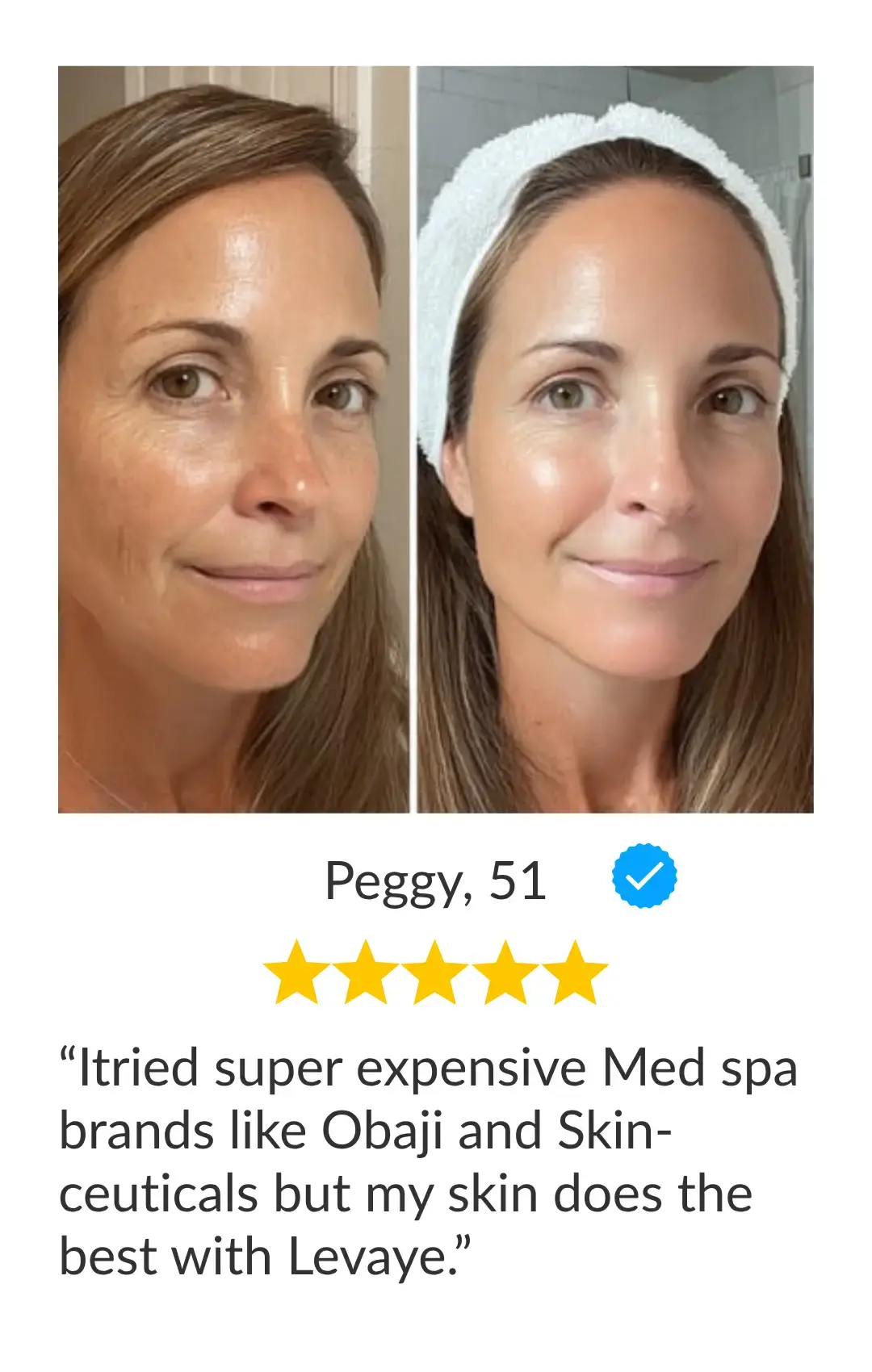 before after image showing long full lashes