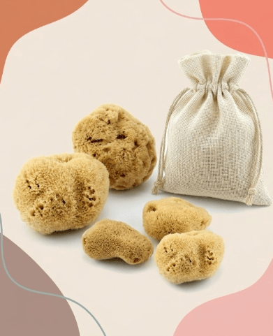 pochon et éponge menstruelle