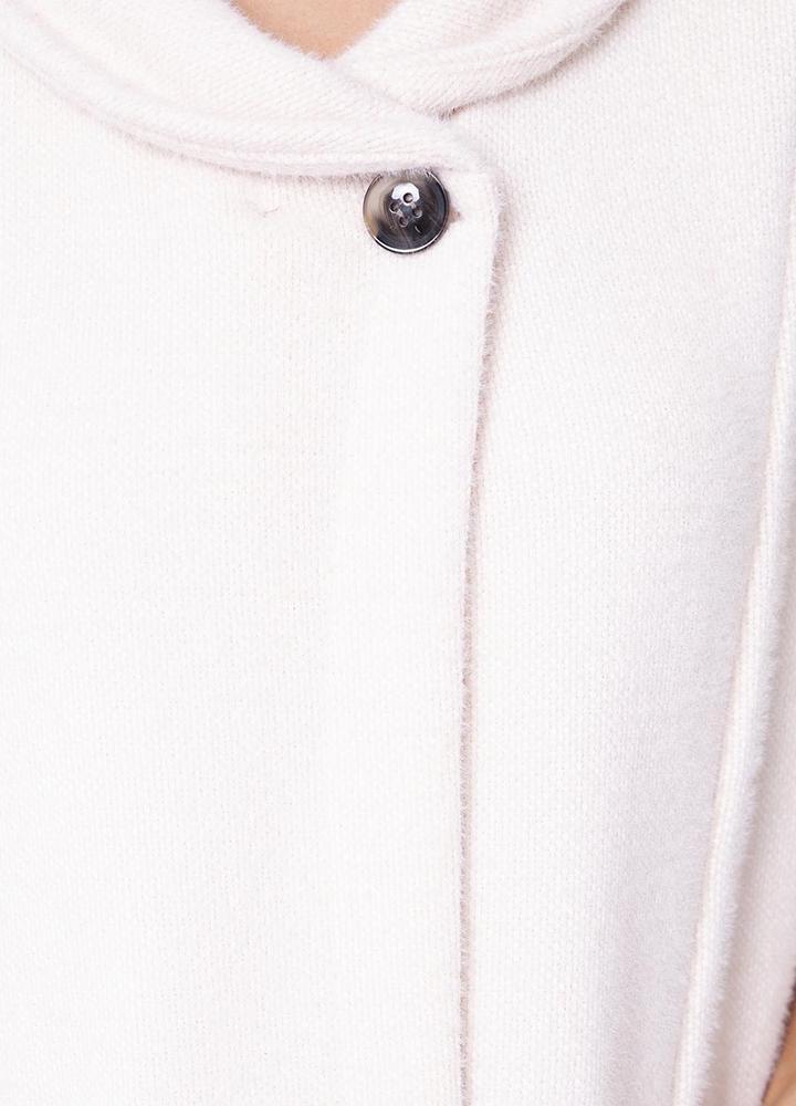 Round Neck 3/4 Sleeve Coat/Cardi in Cream