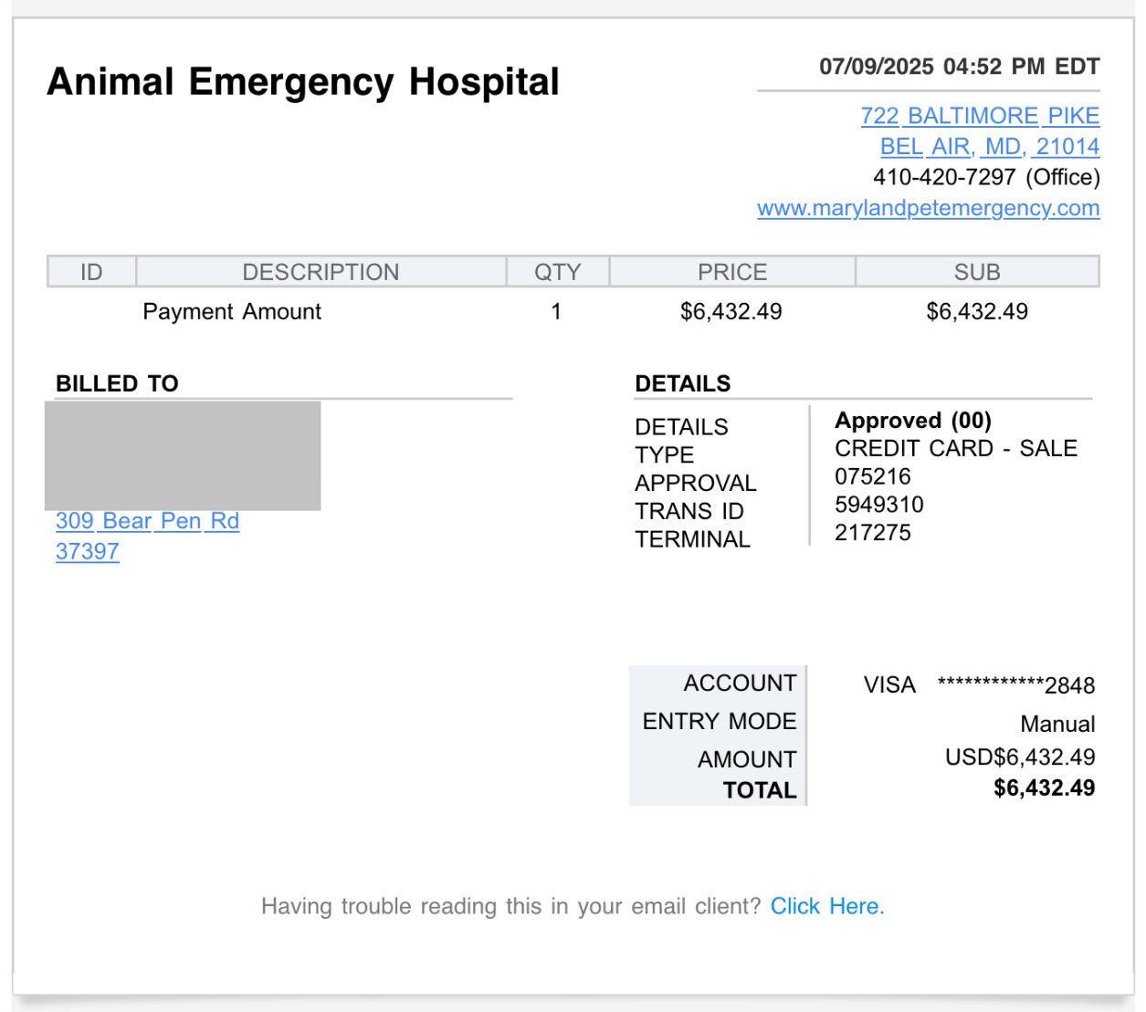k9 arlo's bills