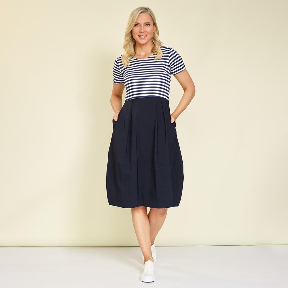 Lisa Dress (Navy)