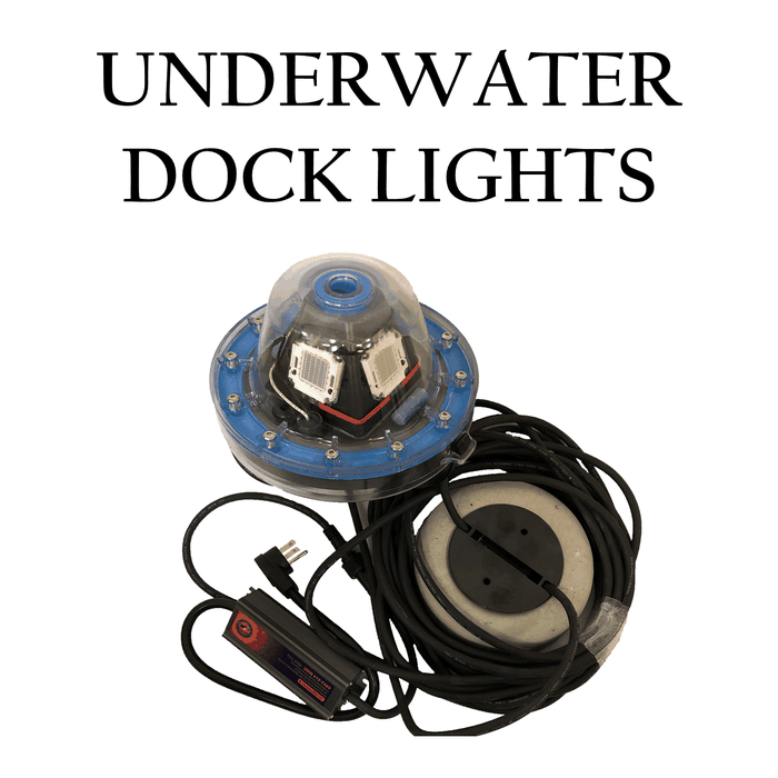 IllumiSea 20,700 Lumen Blue Underwater LED Fish Attracting Light for Fresh & Saltwater - 12V Clamps and 110-250V Converter Inlcuded with 30ft Cord