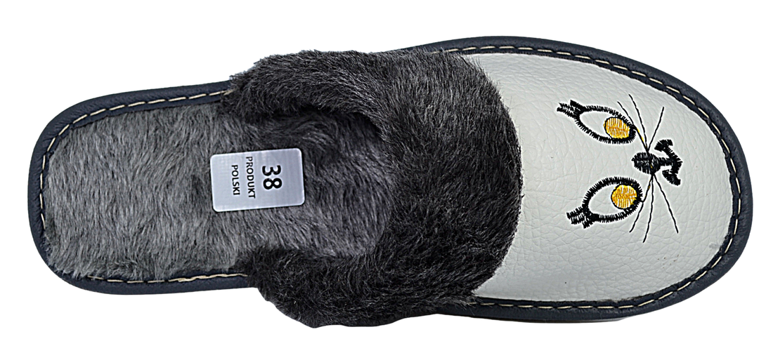Elena - Women indoor house slippers - Reindeer Leather