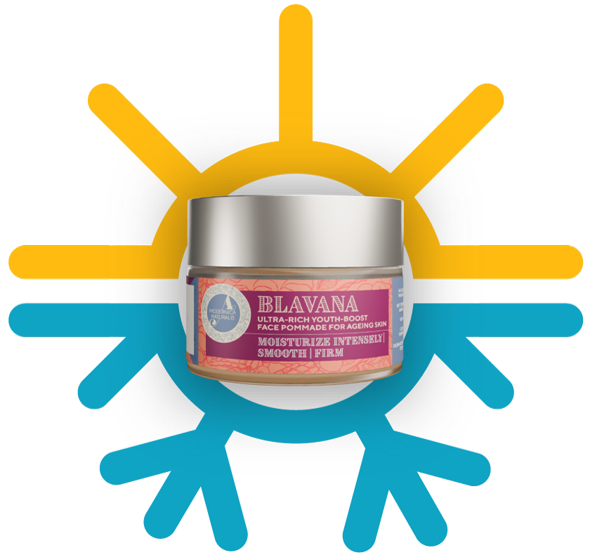 Blavana Ultra-rich Youth-boost Face Pommade jar in sun and snow