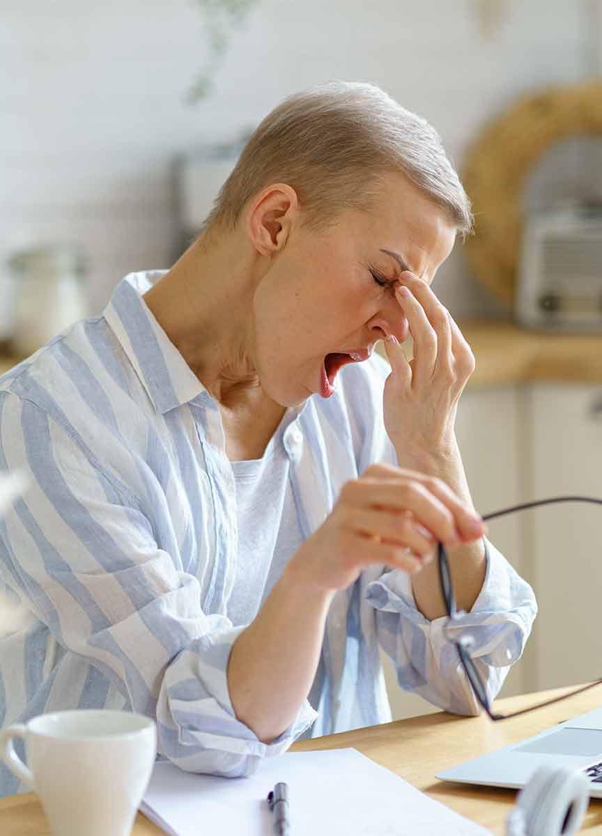 tired woman before shilajit