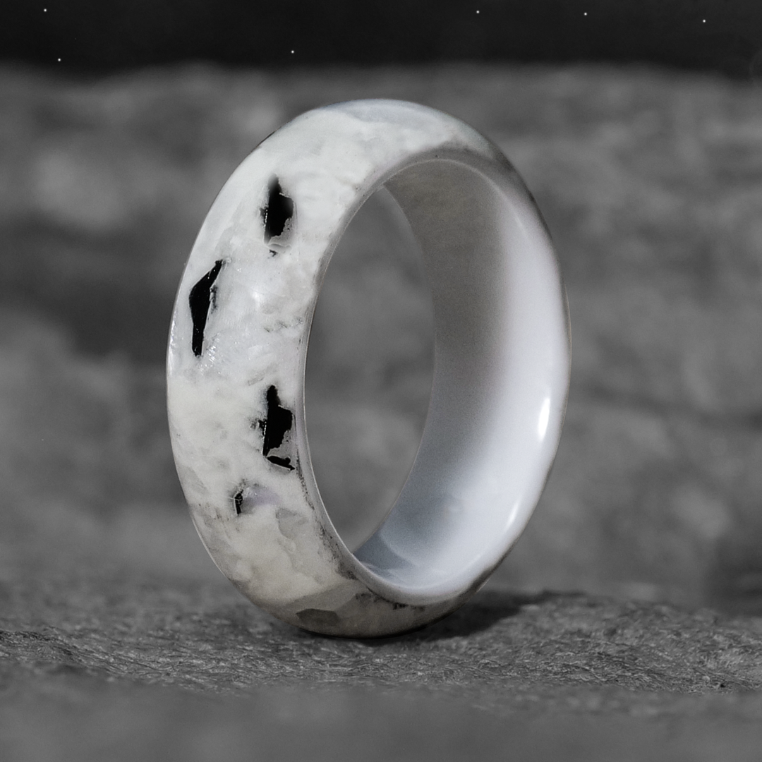 Moon lunar themed ring space jewelry.