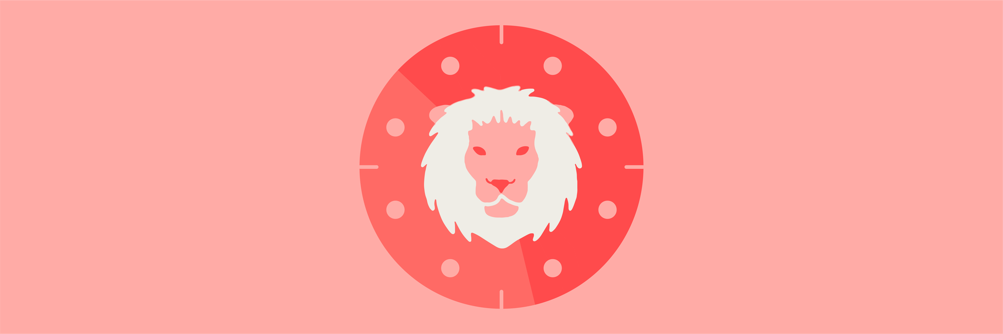 The head of a lion in the center of a clock represents the lion chronotype.