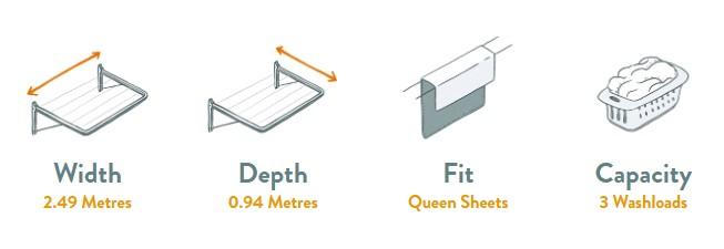 Austral Compact 28 Clothesline Specifications