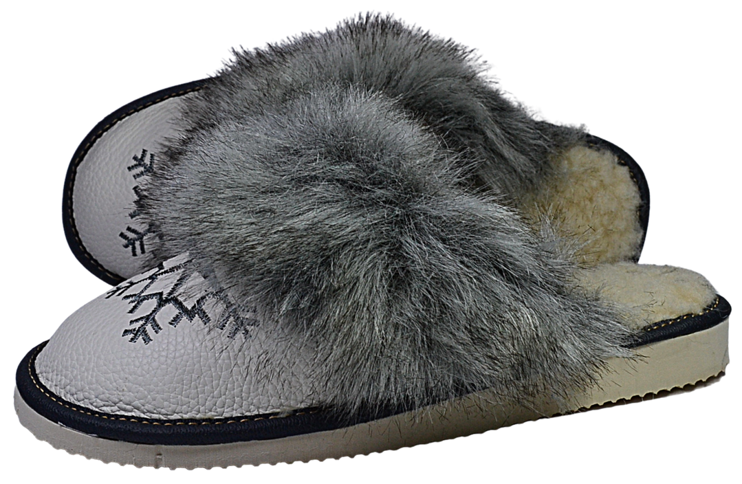 Margo - Women open back house shoes - Reindeer Leather