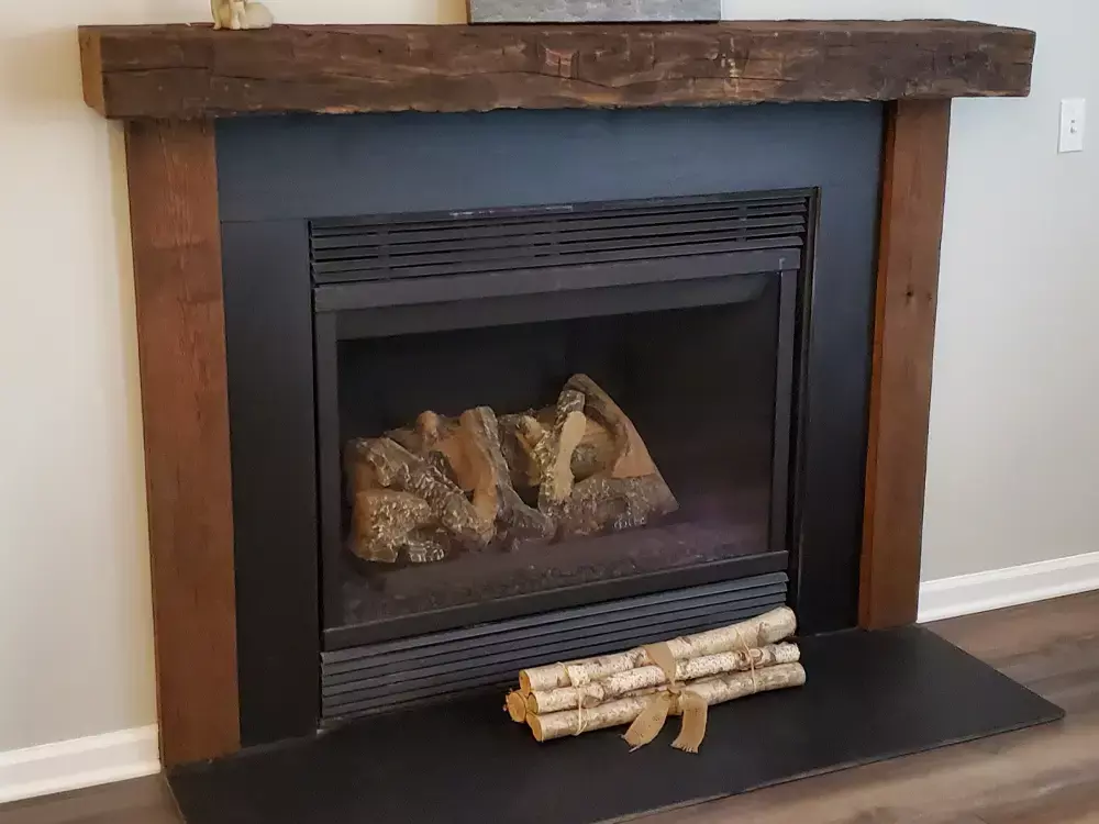 chunky wood mantel