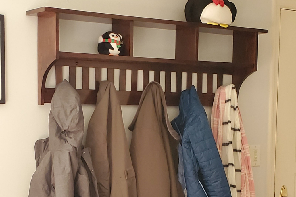 Mission Coat Rack with Cubbies