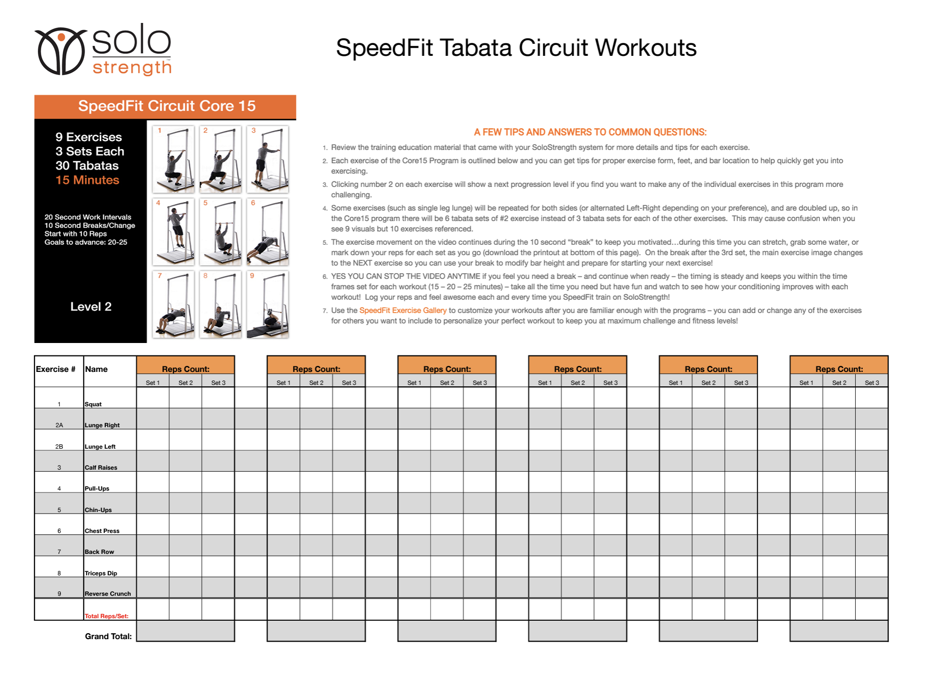 speedfit tabata circuit workout bodyweight exercise program for home gym
