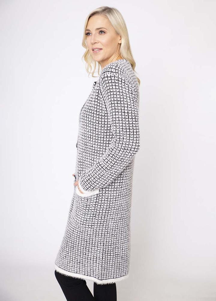 2 Pocket Mohair Cardi in Black