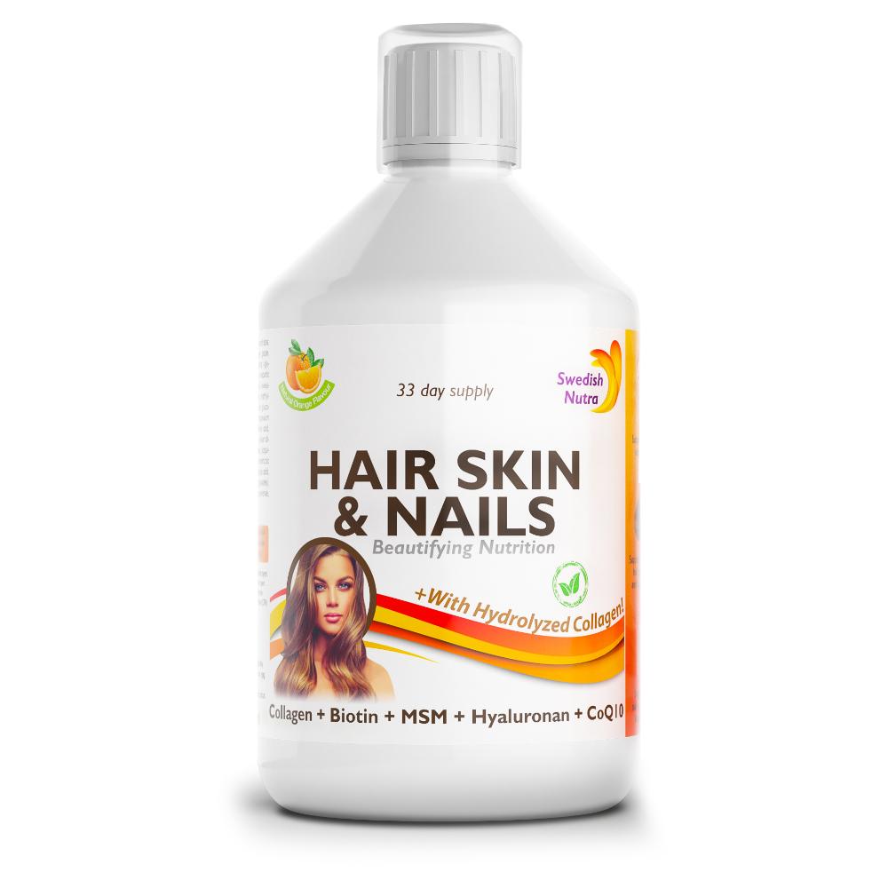 Swedish Nutra Hair Skin Nails Bottle Front