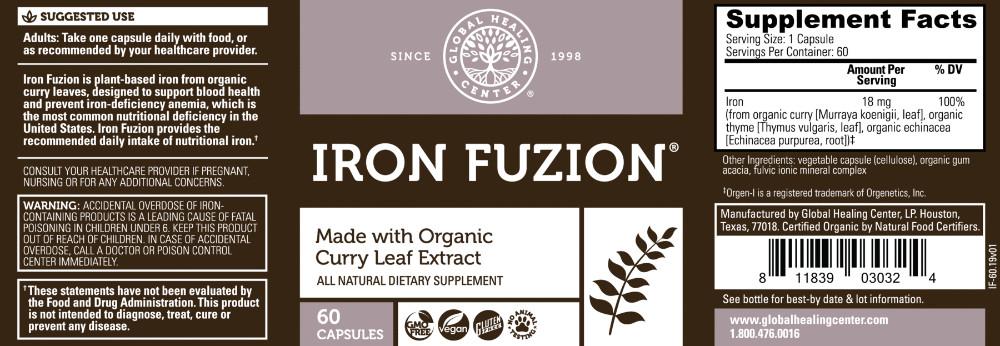 Global Healing Iron Fuzion Label