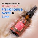 bathe your skin in the divine aroma of frankincense, neroli and lime