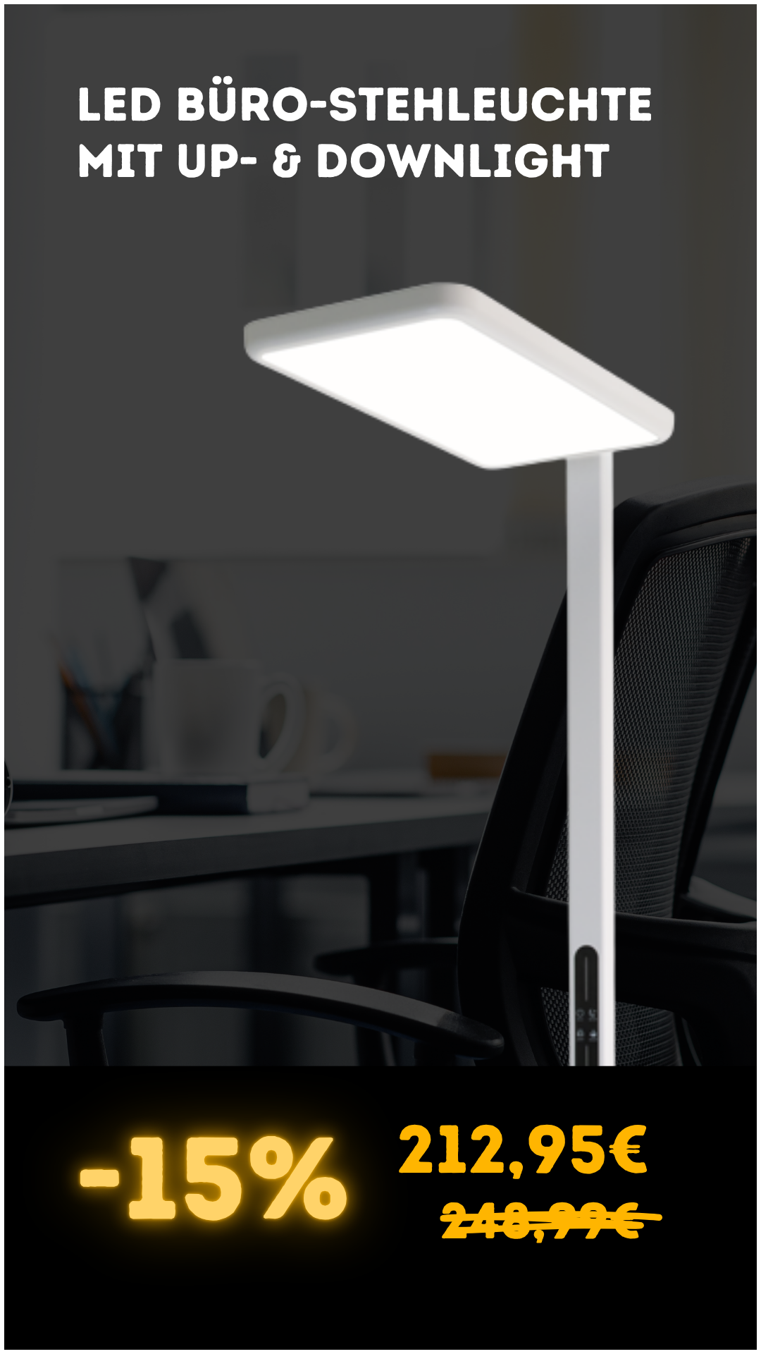 LED Büro-Stehleuchte