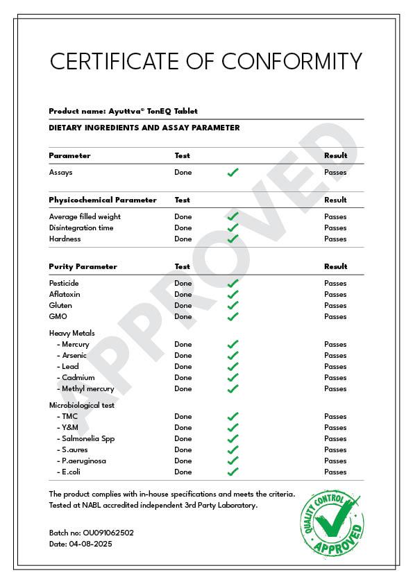 certificate of conformity