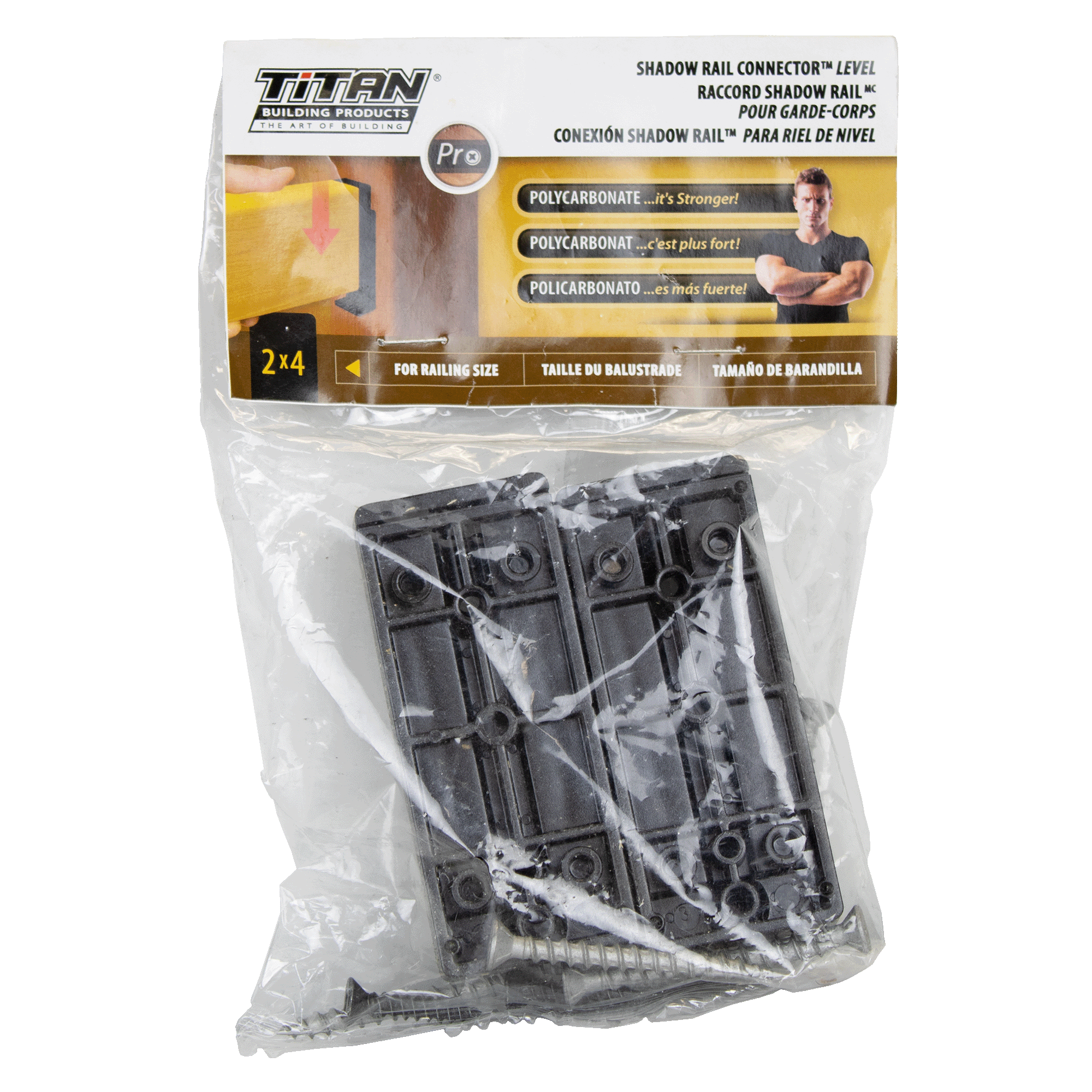 shadow rail connector pack with Titan branded packaging
