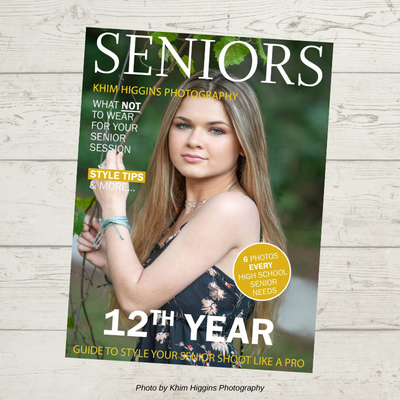 senior photography magazine template