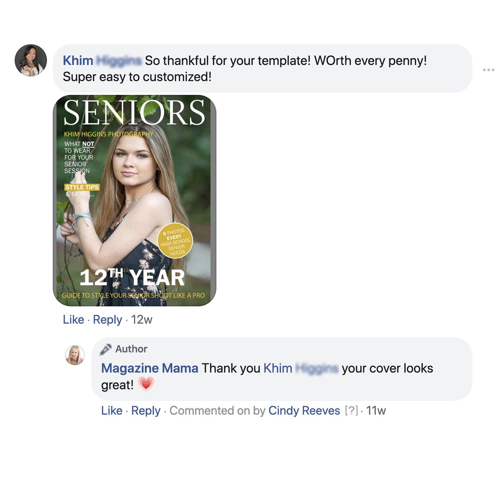 Senior Portrait Magazine Template